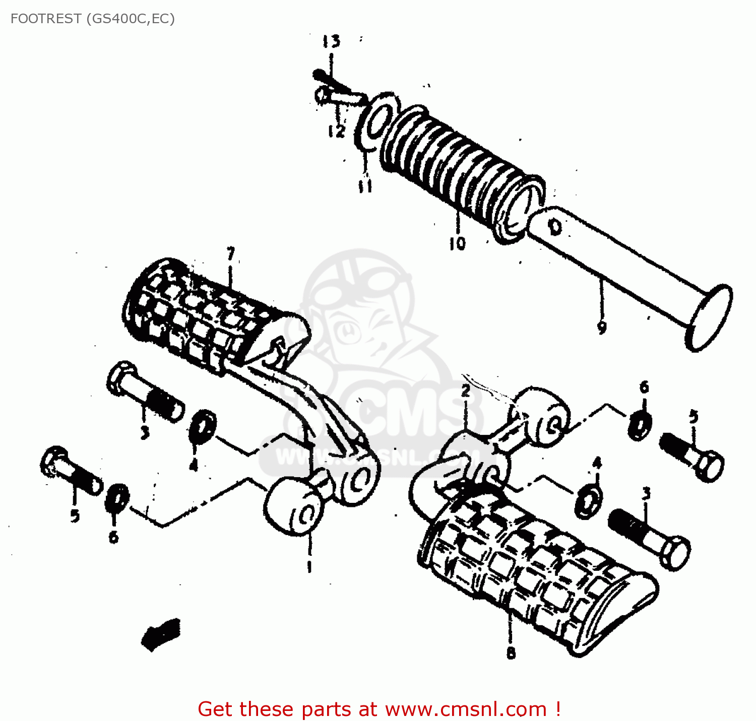 FOOTREST (GS400C,EC) GS400 1978 (C) (E01 E02 E04 E17 E18 E21 E22 E24 E25 E30 E34 E39)