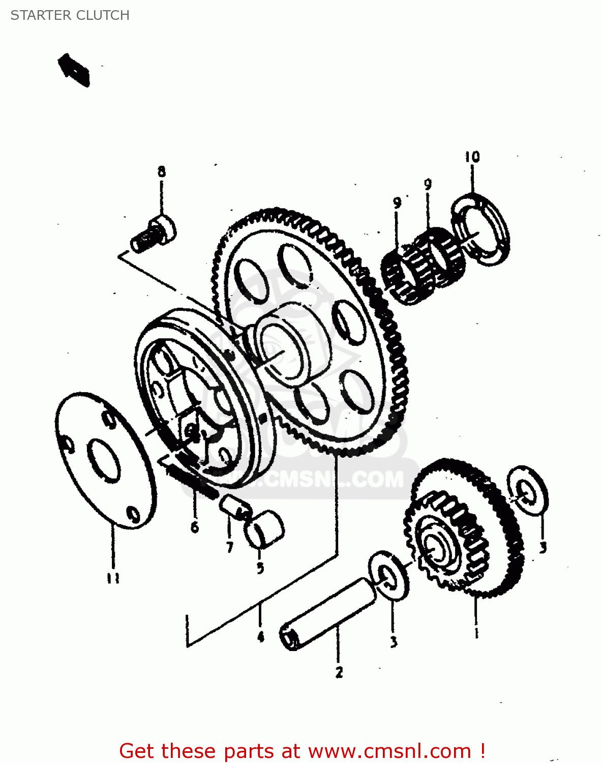 STARTER CLUTCH GS400 1978 (C) (E01 E02 E04 E17 E18 E21 E22 E24 E25 E30 E34 E39)