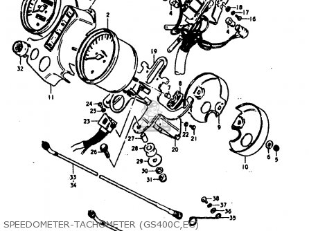 SPEEDOMETER-TACHOMETER (GS400C,EC) - GS400 1978 (C) (E01 E02 E04 E17 E18 E21 E22 E24 E25 E30 E34 E39)