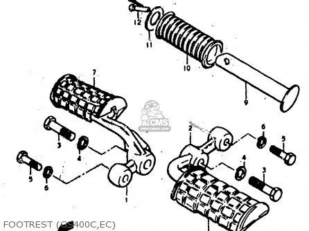 FOOTREST (GS400C,EC) - GS400 1978 (C) (E01 E02 E04 E17 E18 E21 E22 E24 E25 E30 E34 E39)
