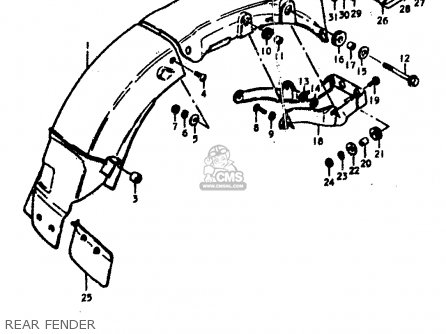 REAR FENDER - GS400 1978 (C) (E01 E02 E04 E17 E18 E21 E22 E24 E25 E30 E34 E39)