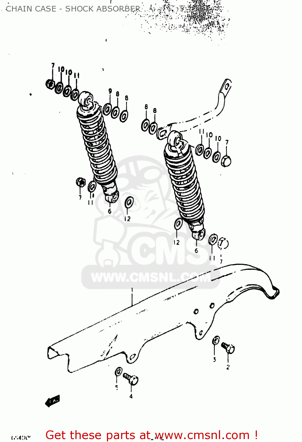 CHAIN CASE - SHOCK ABSORBER GS400 1978 (C) USA (E03)