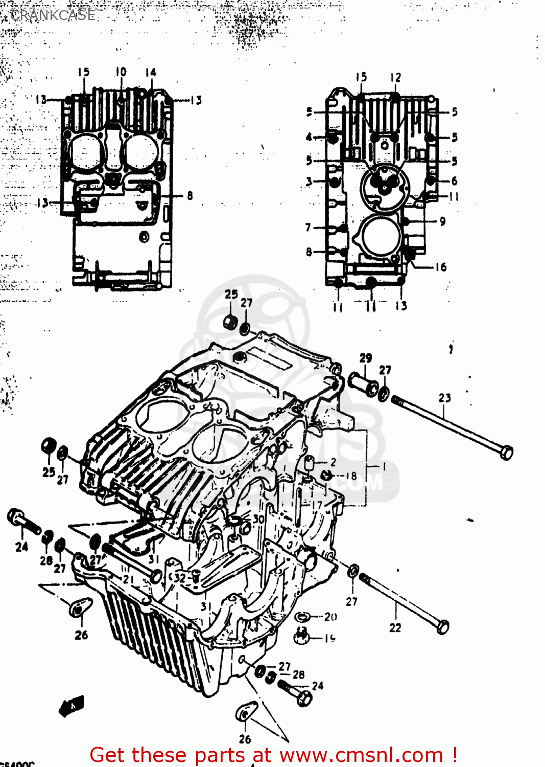 CRANKCASE GS400 1978 (C) USA (E03)