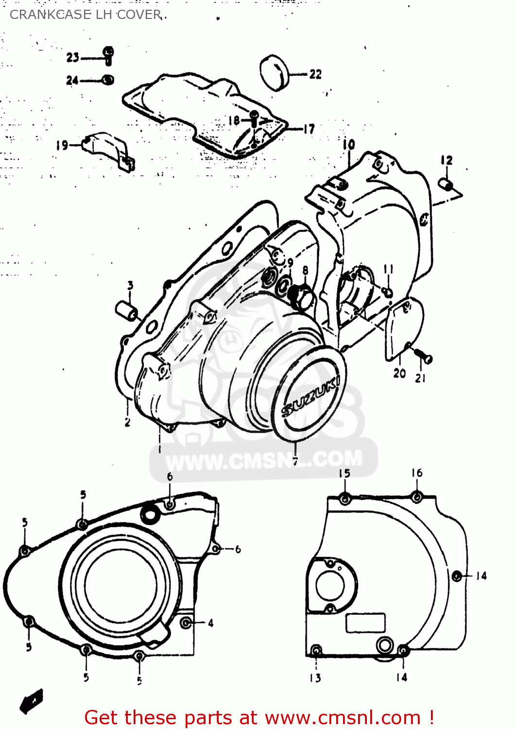 CRANKCASE LH COVER GS400 1978 (C) USA (E03)