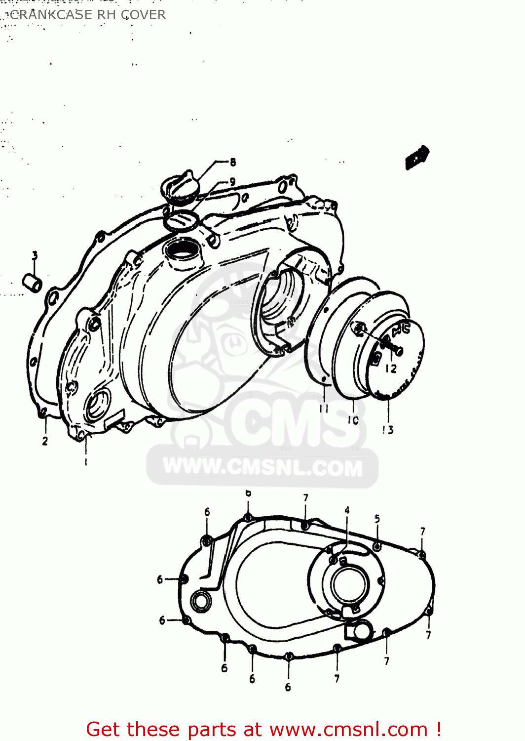 CRANKCASE RH COVER GS400 1978 (C) USA (E03)
