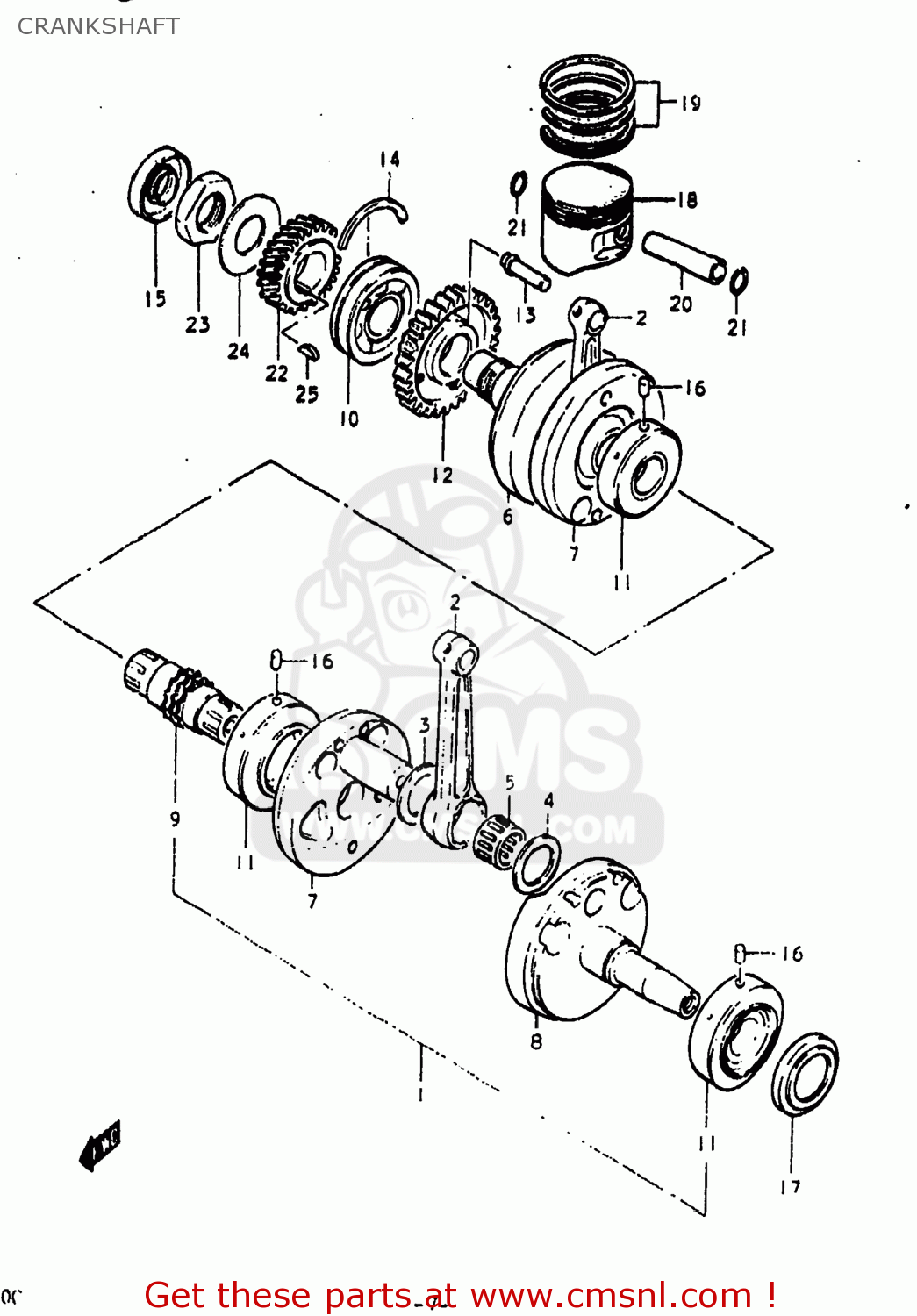 CRANKSHAFT GS400 1978 (C) USA (E03)