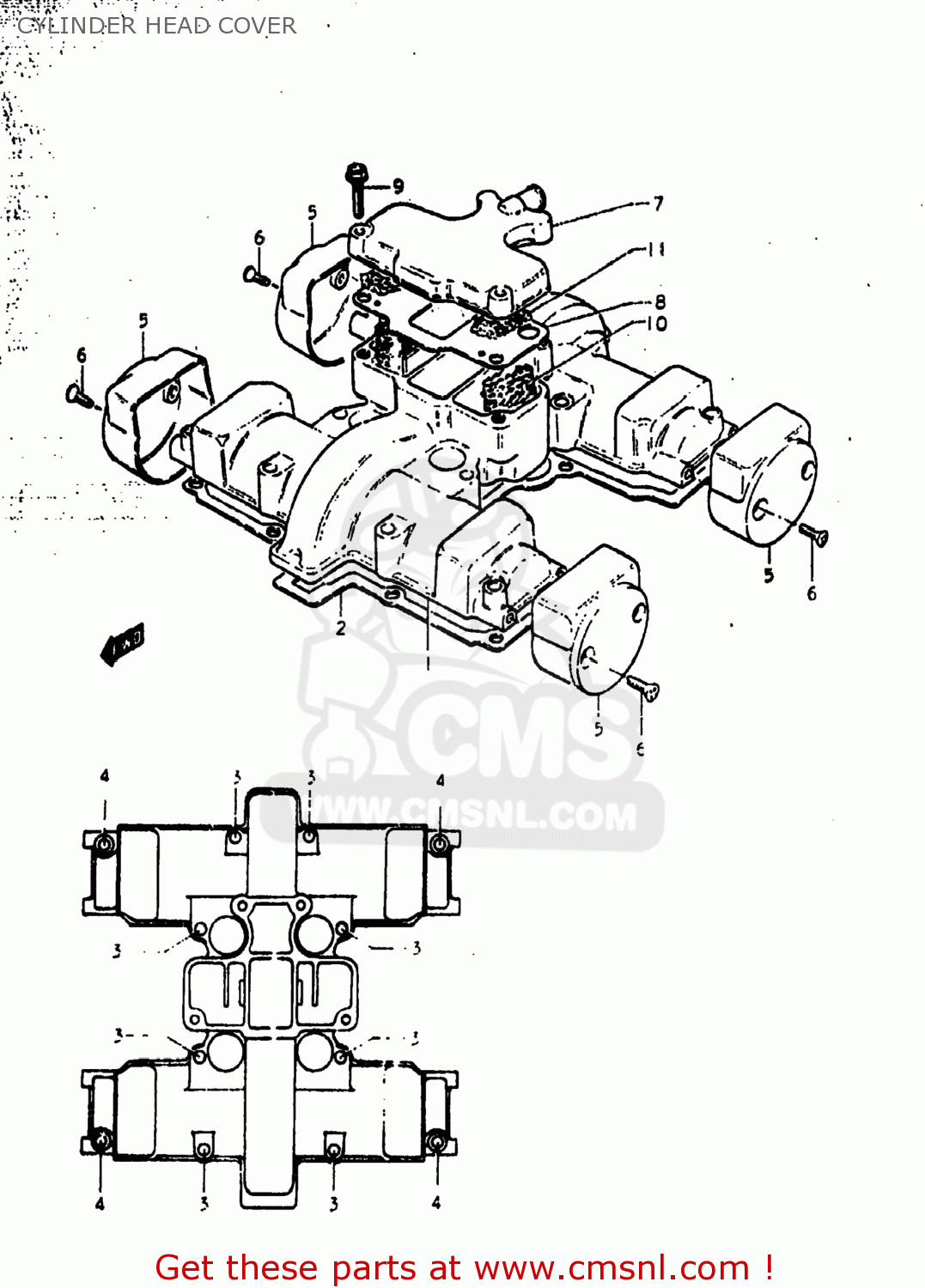 CYLINDER HEAD COVER GS400 1978 (C) USA (E03)