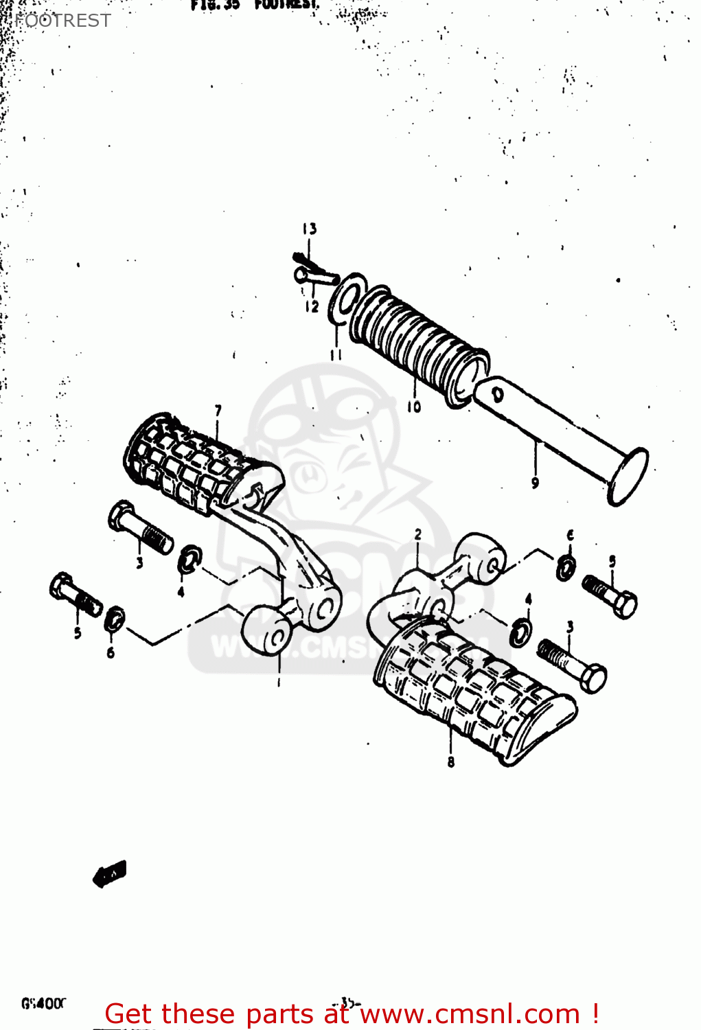 FOOTREST GS400 1978 (C) USA (E03)