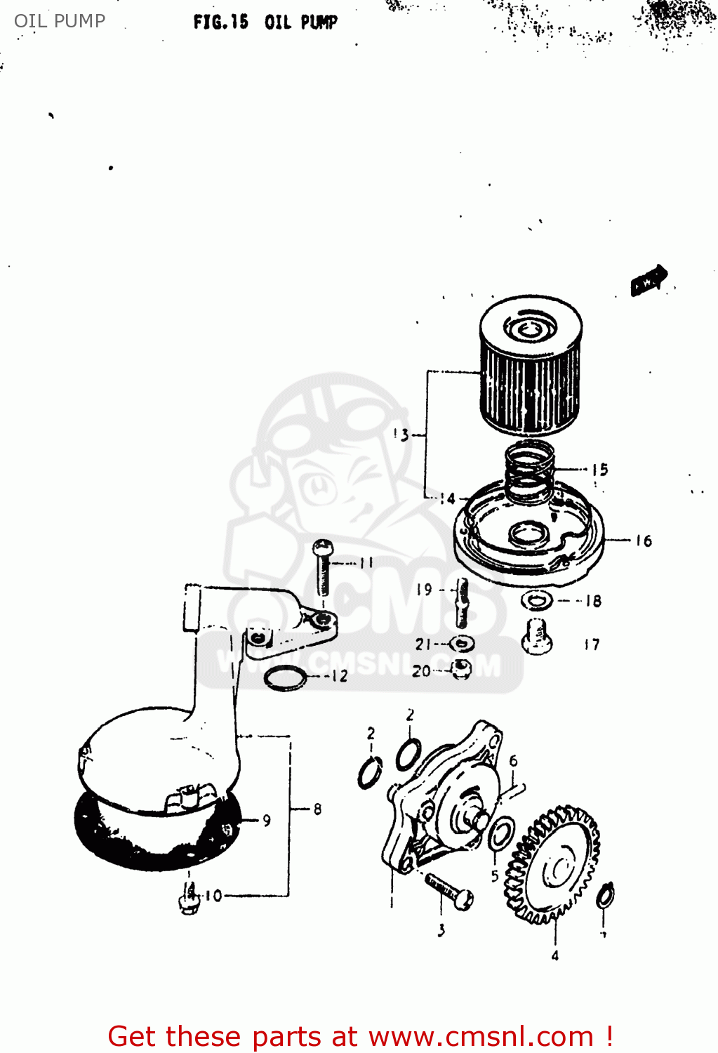 OIL PUMP GS400 1978 (C) USA (E03)