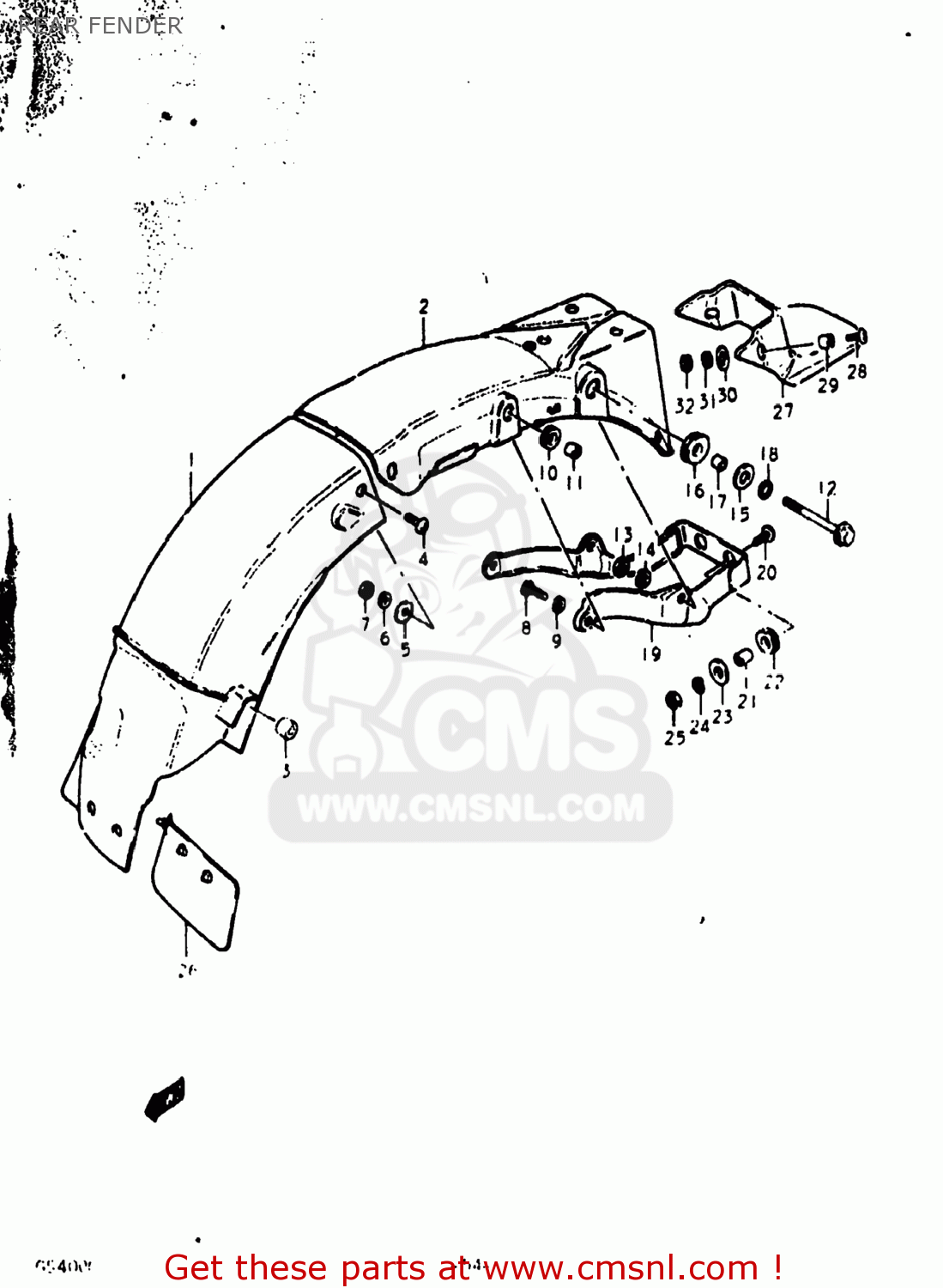 REAR FENDER GS400 1978 (C) USA (E03)