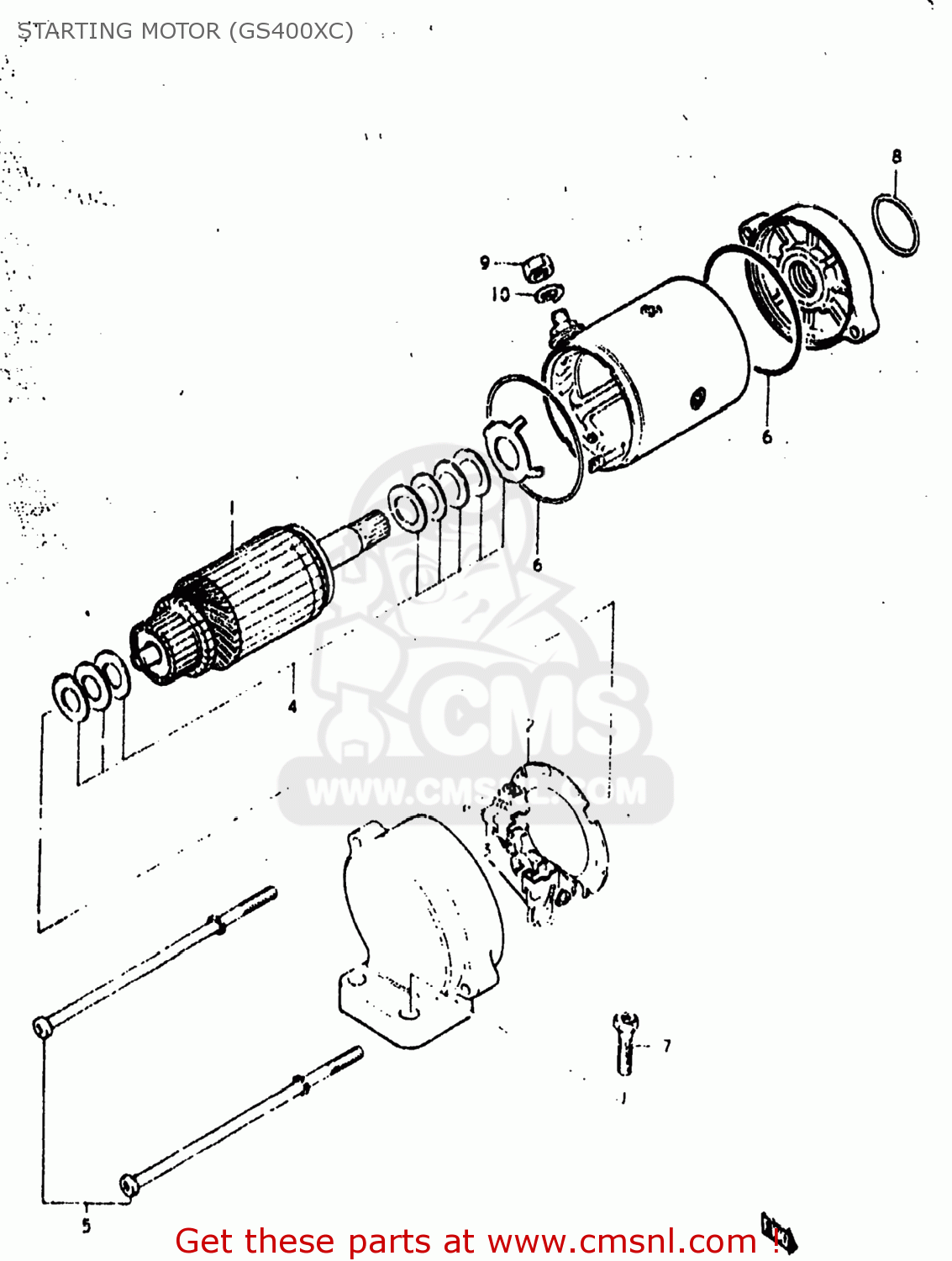 STARTING MOTOR (GS400XC) GS400 1978 (C) USA (E03)