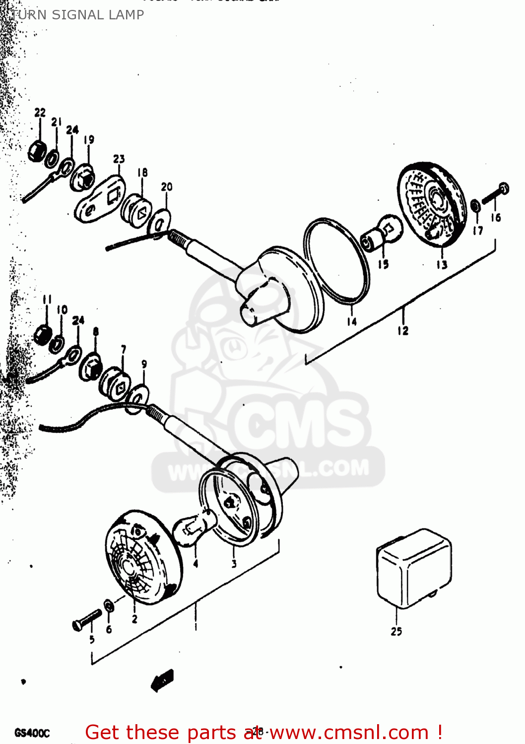 TURN SIGNAL LAMP GS400 1978 (C) USA (E03)