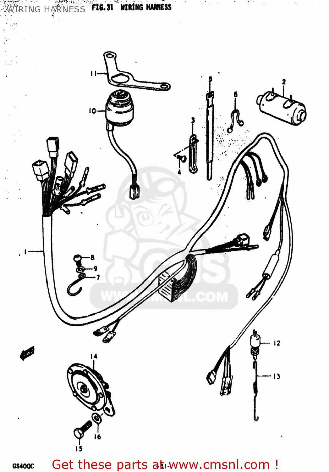 WIRING HARNESS GS400 1978 (C) USA (E03)