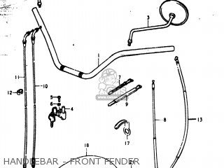 HANDLEBAR - FRONT FENDER - GS400 1978 (C) USA (E03)