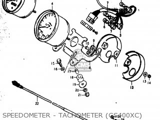 SPEEDOMETER - TACHOMETER (GS400XC) - GS400 1978 (C) USA (E03)