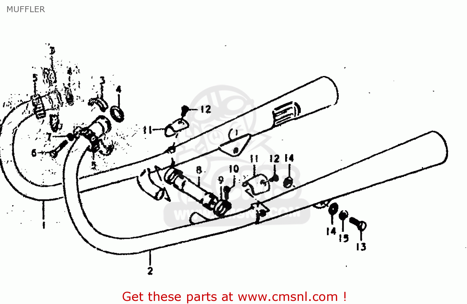 MUFFLER GS400 1979 (N) (E01 E02 E04 E17 E18 E21 E22 E24 E25 E30 E34 E39)