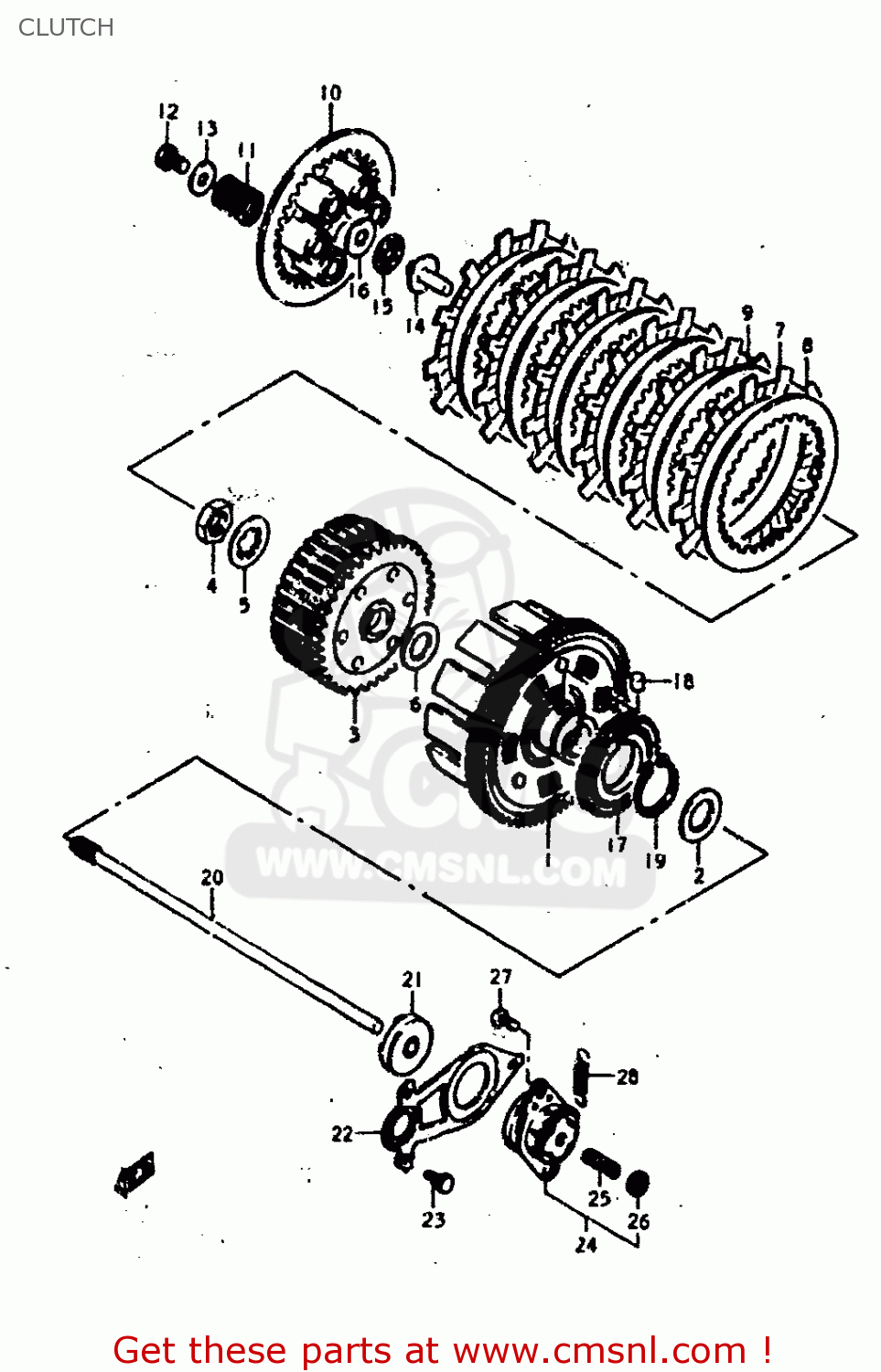 CLUTCH GS400 1979 (N) (E01 E02 E04 E17 E18 E21 E22 E24 E25 E30 E34 E39)