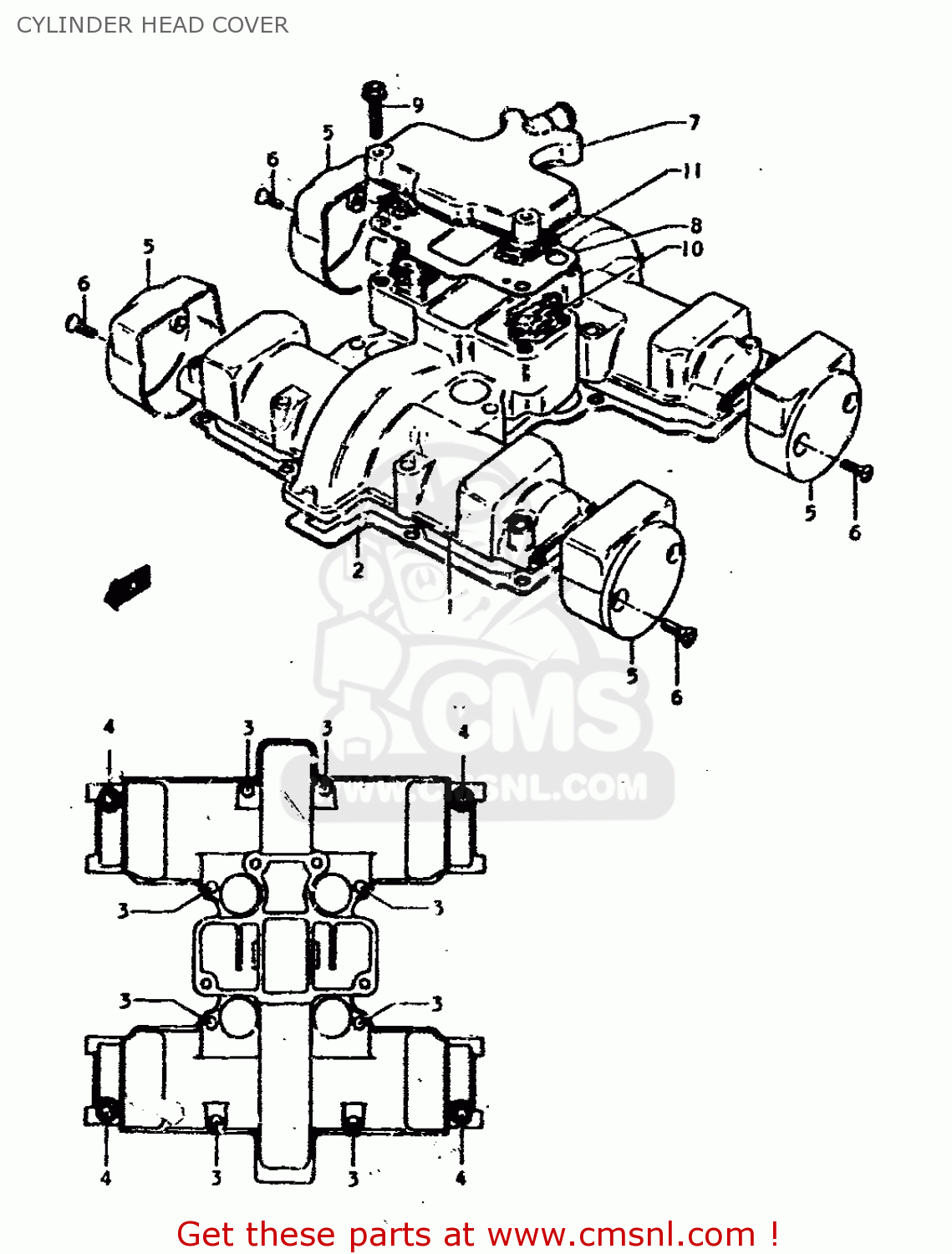 CYLINDER HEAD COVER GS400 1979 (N) (E01 E02 E04 E17 E18 E21 E22 E24 E25 E30 E34 E39)