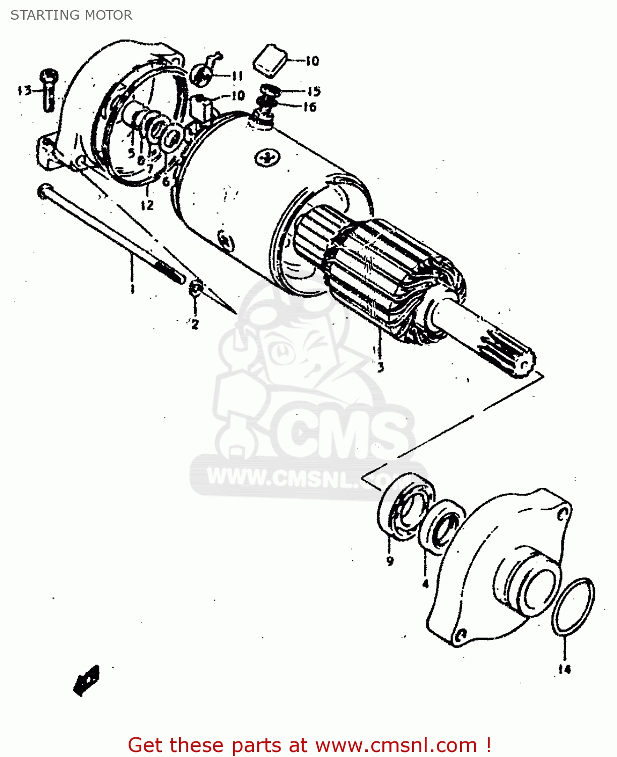 STARTING MOTOR GS400 1979 (N) (E01 E02 E04 E17 E18 E21 E22 E24 E25 E30 E34 E39)