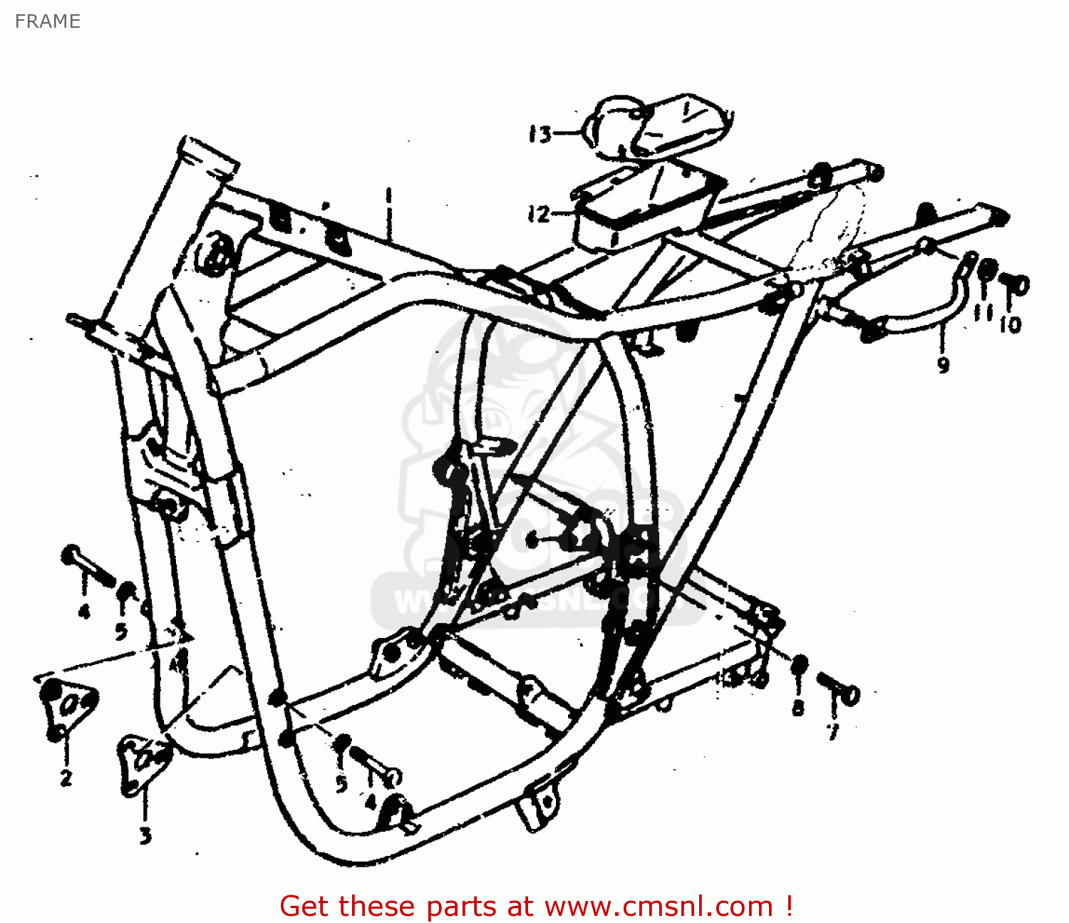FRAME GS400 1979 (N) (E01 E02 E04 E17 E18 E21 E22 E24 E25 E30 E34 E39)