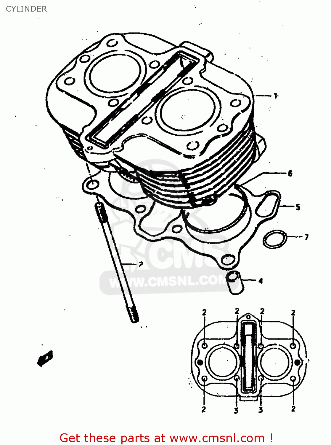 CYLINDER GS400 1979 (N) (E01 E02 E04 E17 E18 E21 E22 E24 E25 E30 E34 E39)