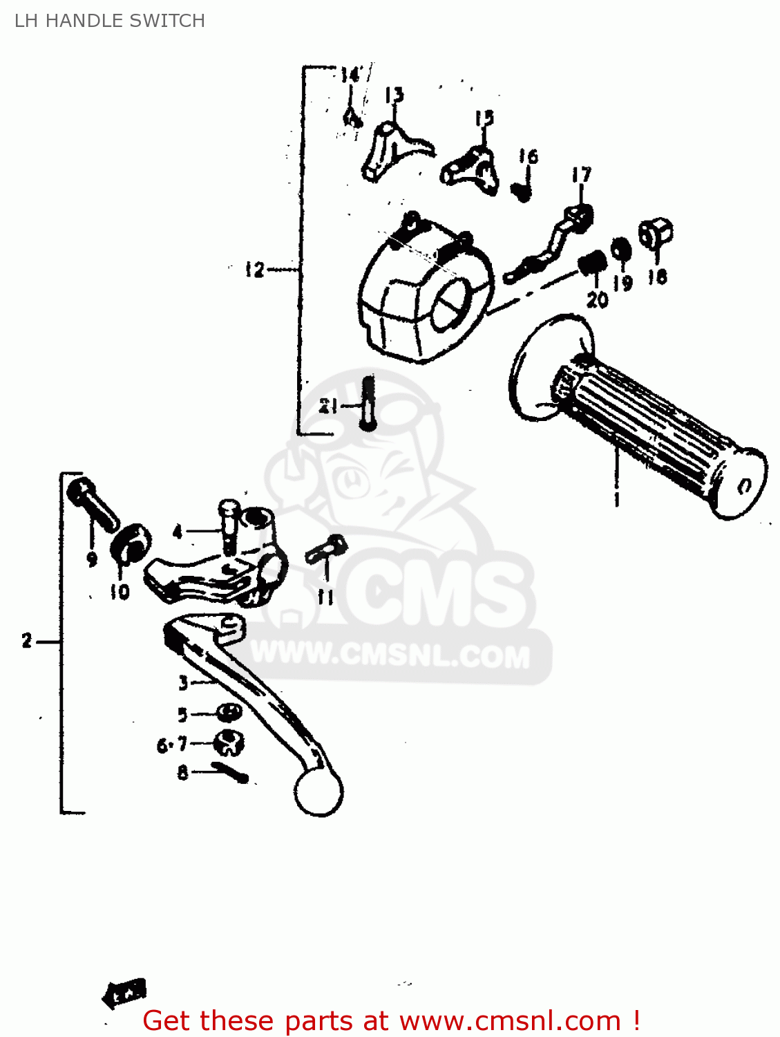 LH HANDLE SWITCH GS400 1979 (N) (E01 E02 E04 E17 E18 E21 E22 E24 E25 E30 E34 E39)