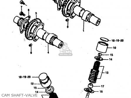 CAM SHAFT-VALVE - GS400 1979 (N) (E01 E02 E04 E17 E18 E21 E22 E24 E25 E30 E34 E39)