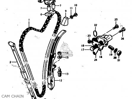 CAM CHAIN - GS400 1979 (N) (E01 E02 E04 E17 E18 E21 E22 E24 E25 E30 E34 E39)