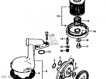 OIL PUMP - GS400 1979 (N) (E01 E02 E04 E17 E18 E21 E22 E24 E25 E30 E34 E39)