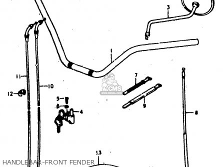 HANDLEBAR-FRONT FENDER - GS400 1979 (N) (E01 E02 E04 E17 E18 E21 E22 E24 E25 E30 E34 E39)