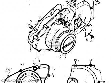 CRANKCASE LH COVER - GS400 1979 (N) (E01 E02 E04 E17 E18 E21 E22 E24 E25 E30 E34 E39)