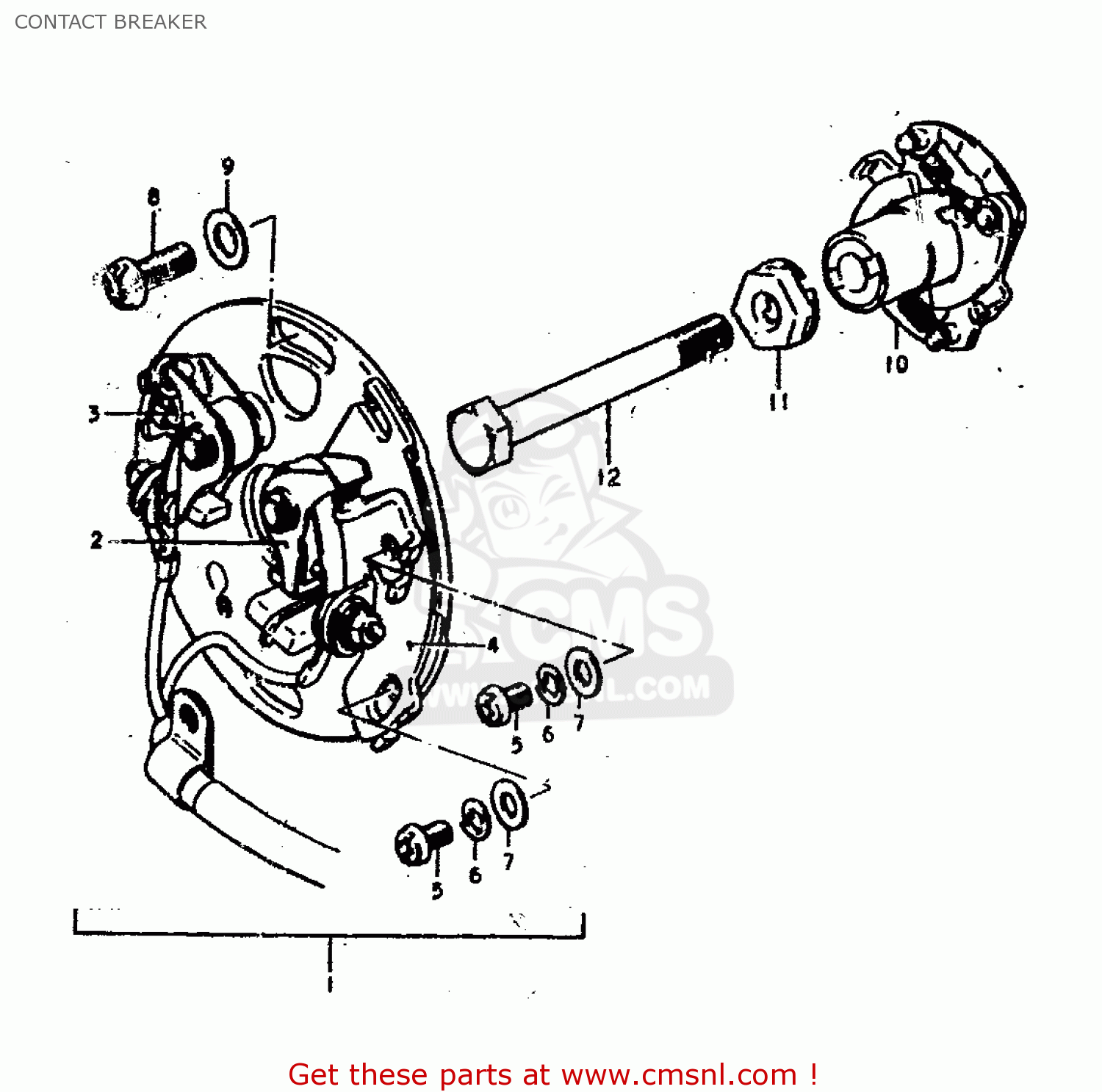 CONTACT BREAKER GS400E 1978 (C) (E01 E02 E04 E17 E18 E21 E22 E24 E25 E30 E34 E39