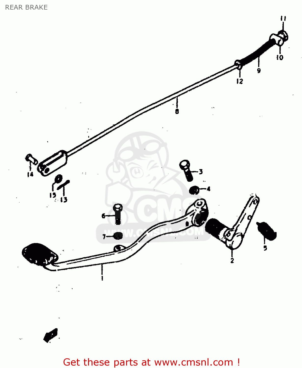 REAR BRAKE GS400E 1978 (C) (E01 E02 E04 E17 E18 E21 E22 E24 E25 E30 E34 E39