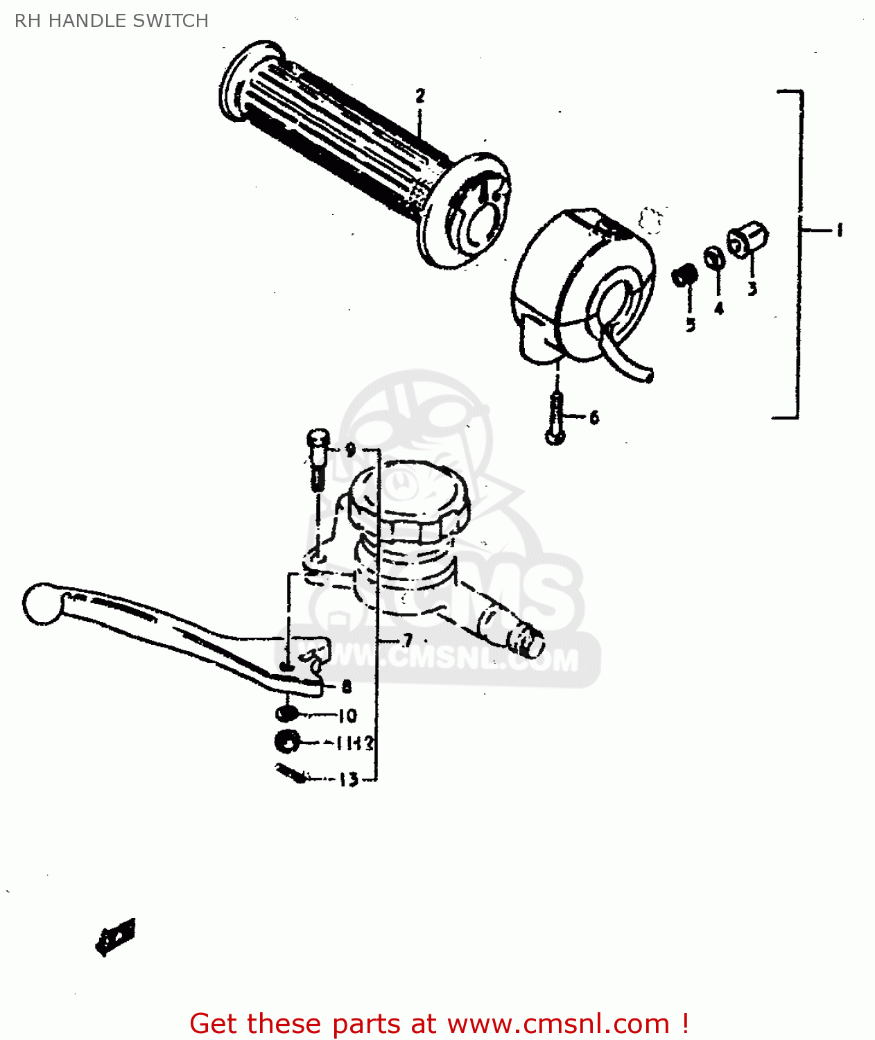 RH HANDLE SWITCH GS400E 1978 (C) (E01 E02 E04 E17 E18 E21 E22 E24 E25 E30 E34 E39