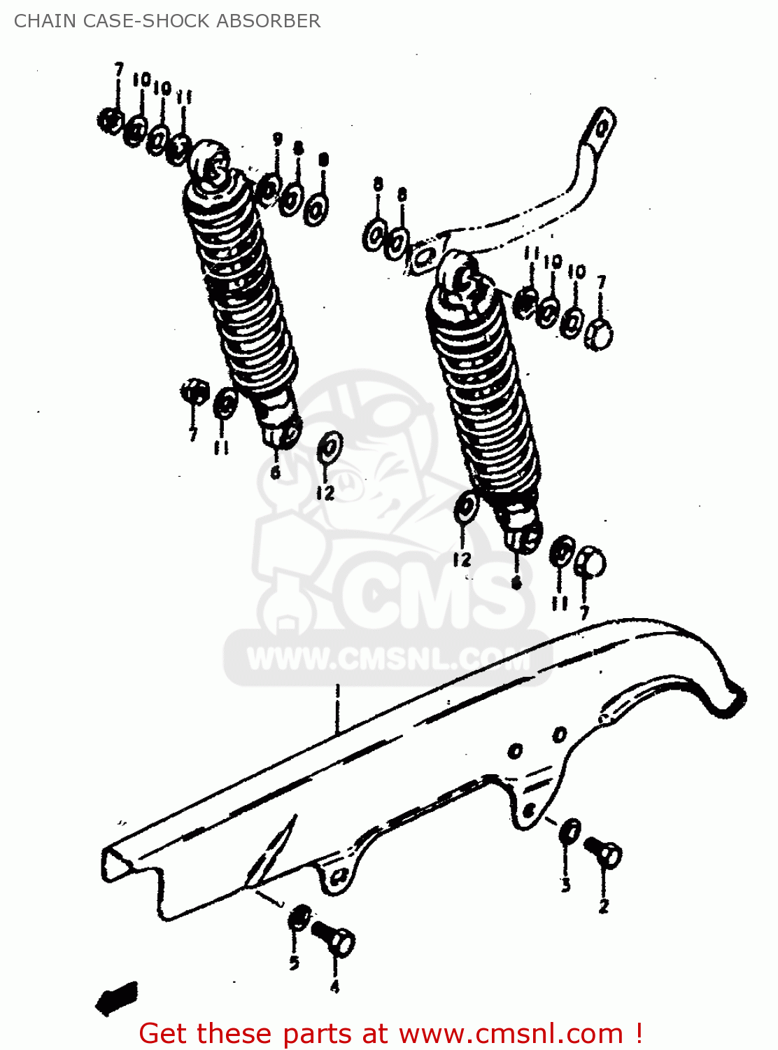 CHAIN CASE-SHOCK ABSORBER GS400E 1978 (C) (E01 E02 E04 E17 E18 E21 E22 E24 E25 E30 E34 E39