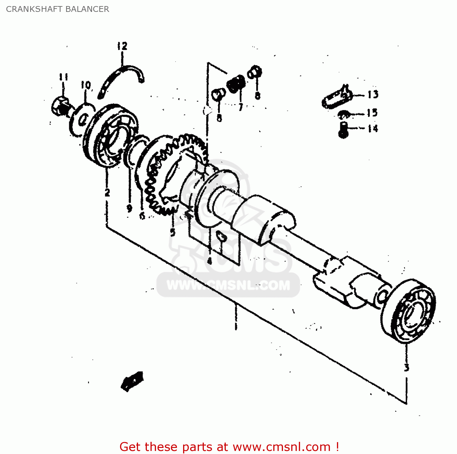 CRANKSHAFT BALANCER GS400E 1978 (C) (E01 E02 E04 E17 E18 E21 E22 E24 E25 E30 E34 E39