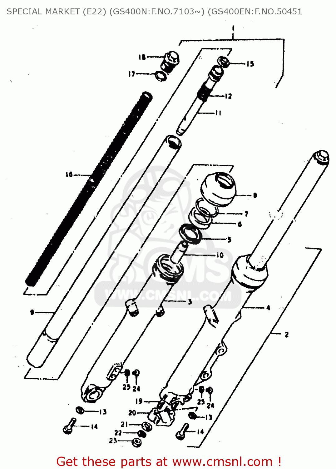 SPECIAL MARKET (E22) (GS400N:F.NO.7103~) (GS400EN:F.NO.50451 GS400E 1978 (C) (E01 E02 E04 E17 E18 E21 E22 E24 E25 E30 E34 E39