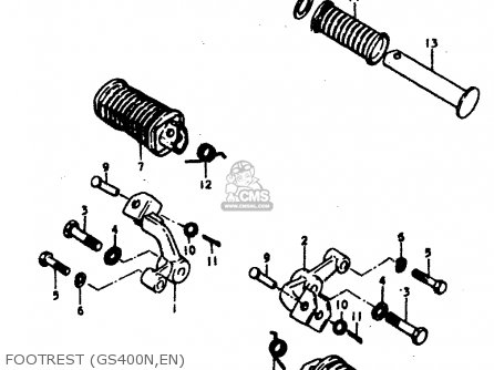 FOOTREST (GS400N,EN) - GS400E 1978 (C) (E01 E02 E04 E17 E18 E21 E22 E24 E25 E30 E34 E39