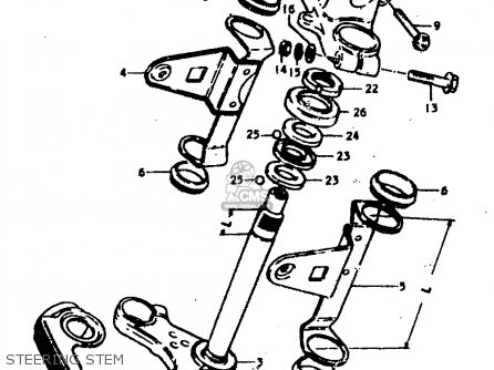 STEERING STEM - GS400E 1978 (C) (E01 E02 E04 E17 E18 E21 E22 E24 E25 E30 E34 E39