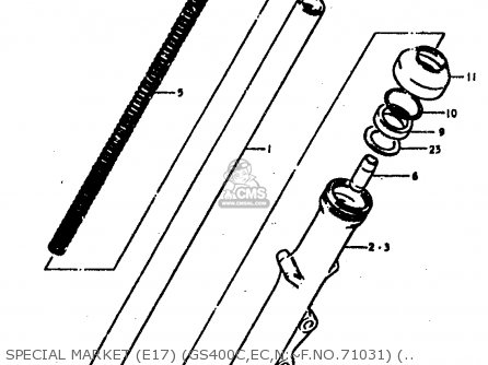 SPECIAL MARKET (E17) (GS400C,EC,N:~F.NO.71031) (GS400EN:~F - GS400E 1978 (C) (E01 E02 E04 E17 E18 E21 E22 E24 E25 E30 E34 E39