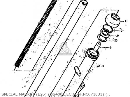 SPECIAL MARKET (E25) (GS400C,EC,N:~F.NO.71031) (GS400EN:~F N - GS400E 1978 (C) (E01 E02 E04 E17 E18 E21 E22 E24 E25 E30 E34 E39