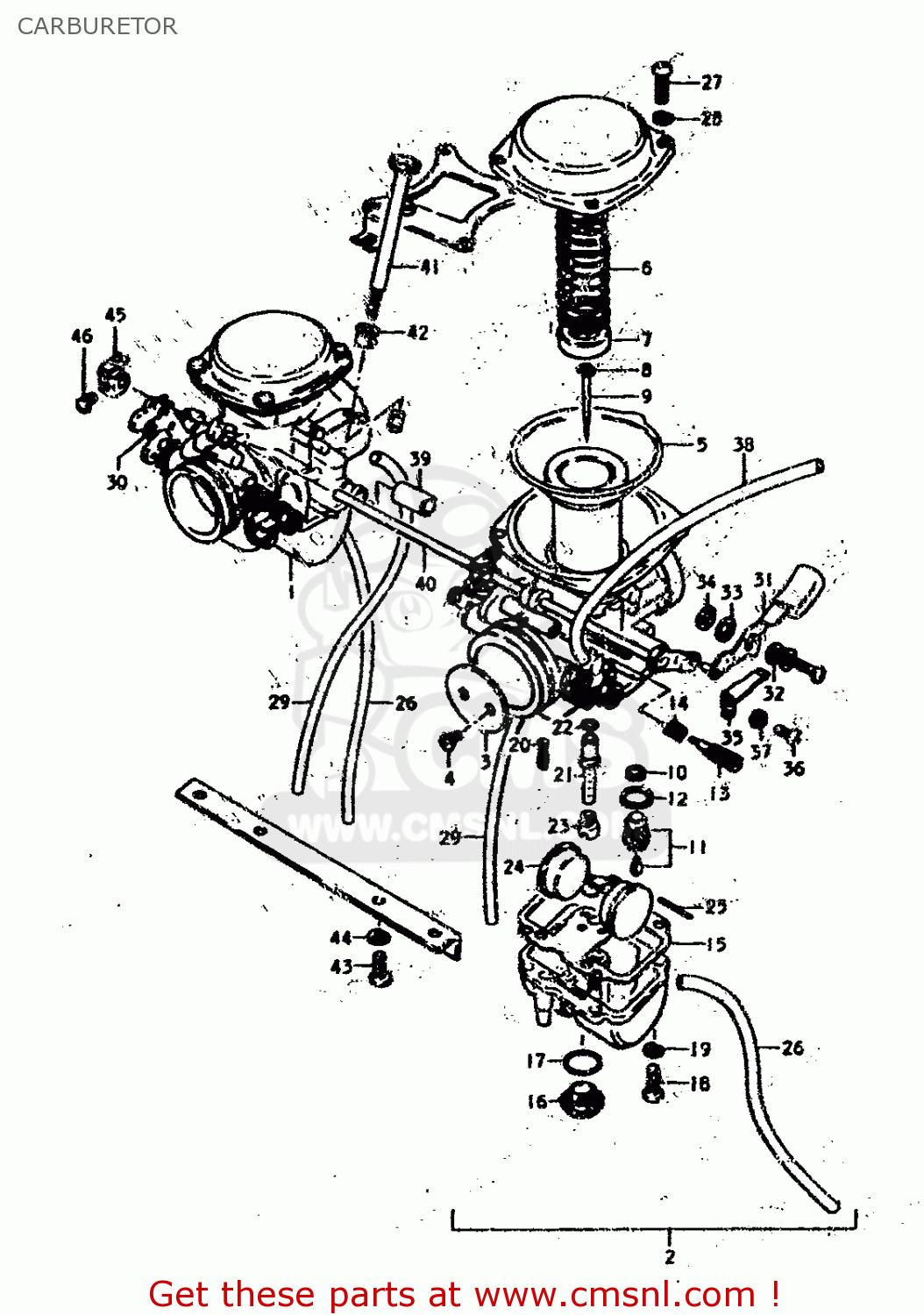 CARBURETOR GS400E 1979 (N) (E01 E02 E04 E17 E18 E21 E22 E24 E25 E30 E34 E39