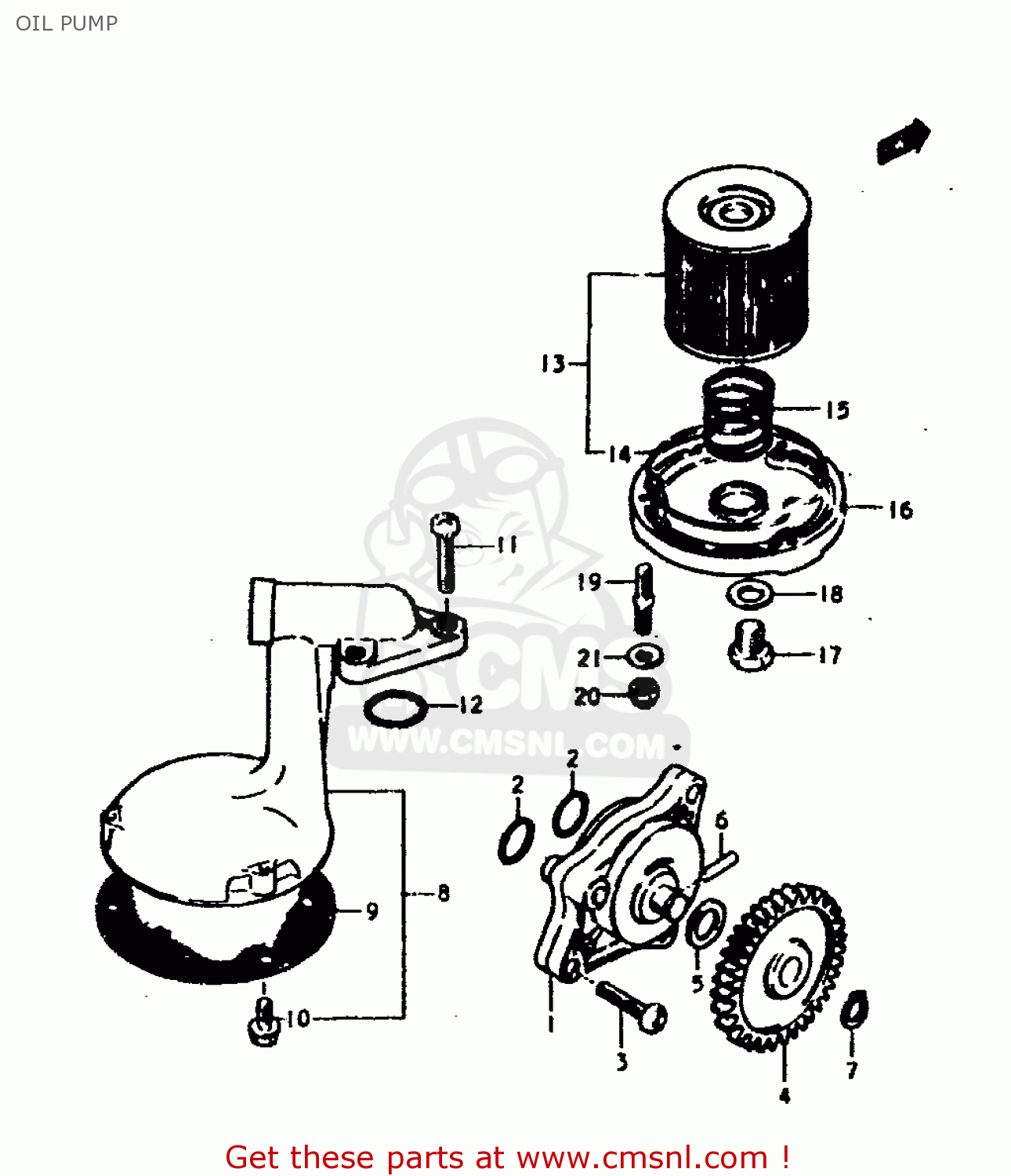 OIL PUMP GS400E 1979 (N) (E01 E02 E04 E17 E18 E21 E22 E24 E25 E30 E34 E39