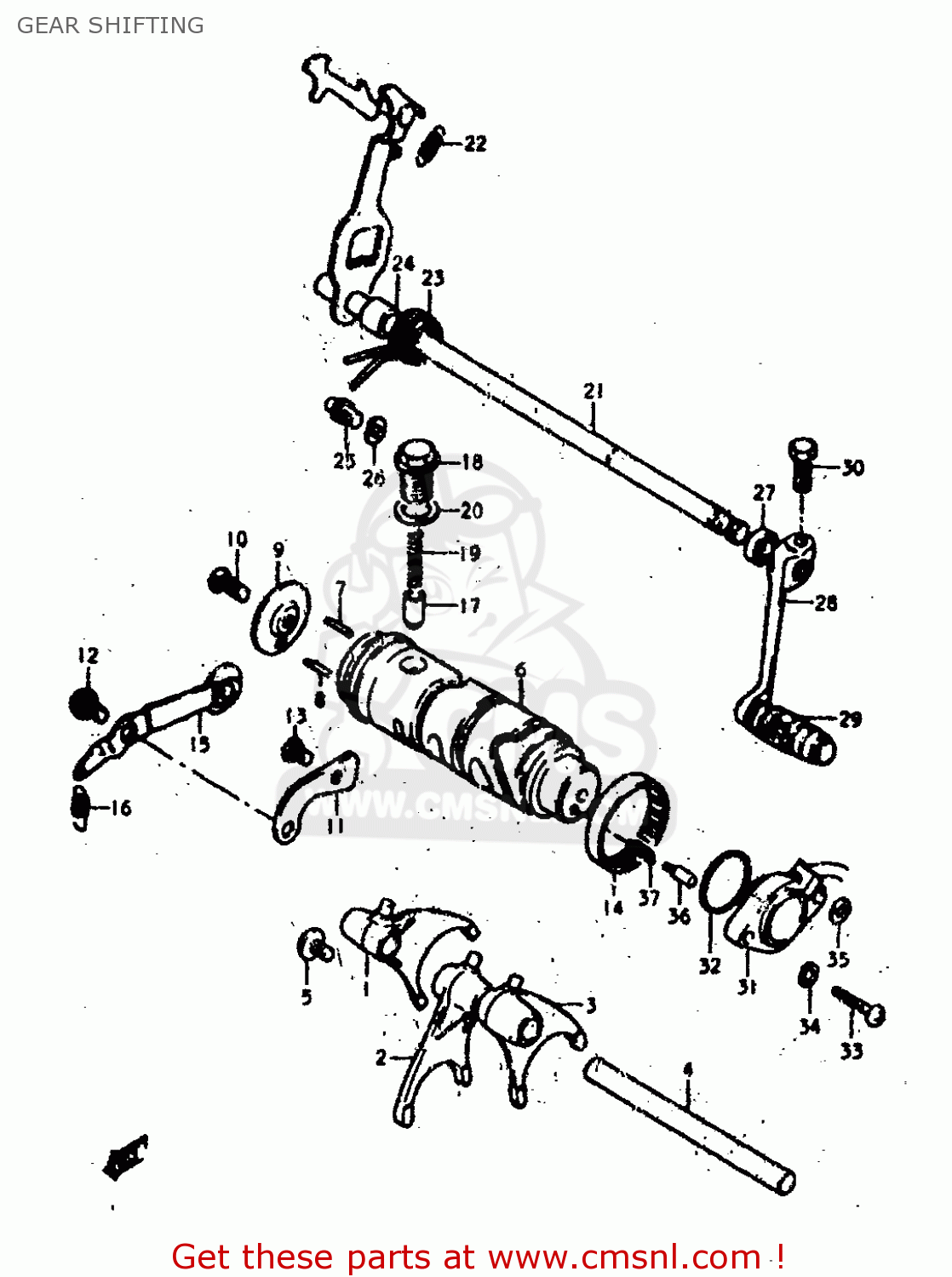 GEAR SHIFTING GS400E 1979 (N) (E01 E02 E04 E17 E18 E21 E22 E24 E25 E30 E34 E39