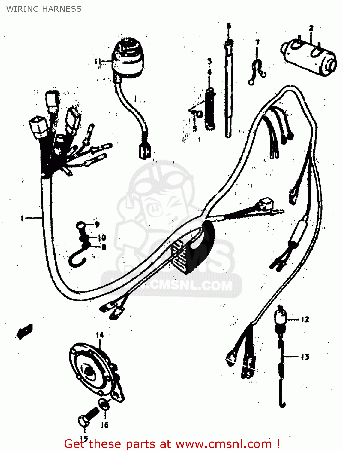 WIRING HARNESS GS400E 1979 (N) (E01 E02 E04 E17 E18 E21 E22 E24 E25 E30 E34 E39