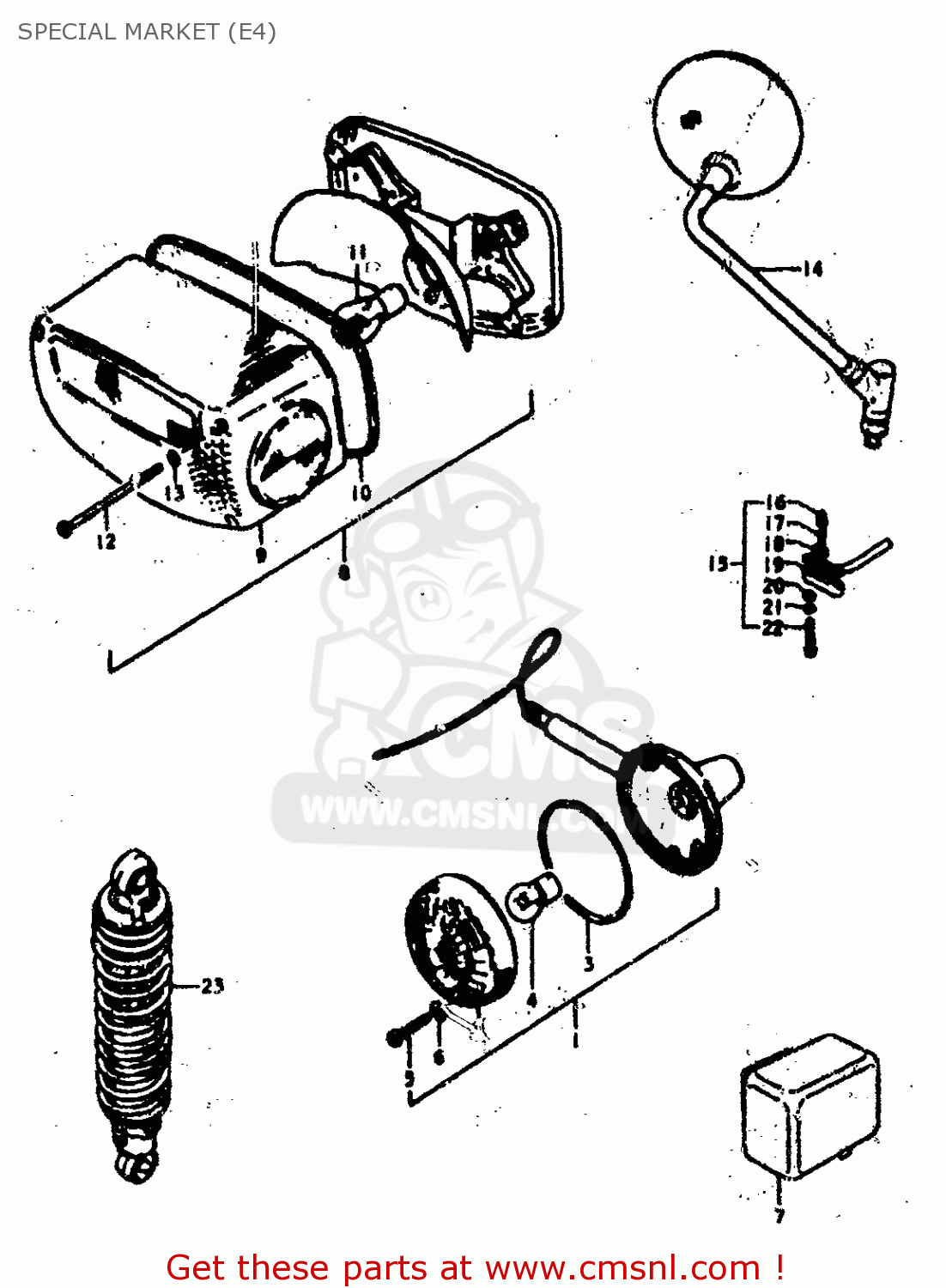 SPECIAL MARKET (E4) GS400E 1979 (N) (E01 E02 E04 E17 E18 E21 E22 E24 E25 E30 E34 E39