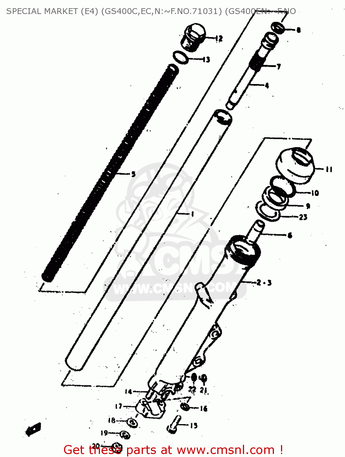SPECIAL MARKET (E4) (GS400C,EC,N:~F.NO.71031) (GS400EN:~F.NO GS400E 1979 (N) (E01 E02 E04 E17 E18 E21 E22 E24 E25 E30 E34 E39