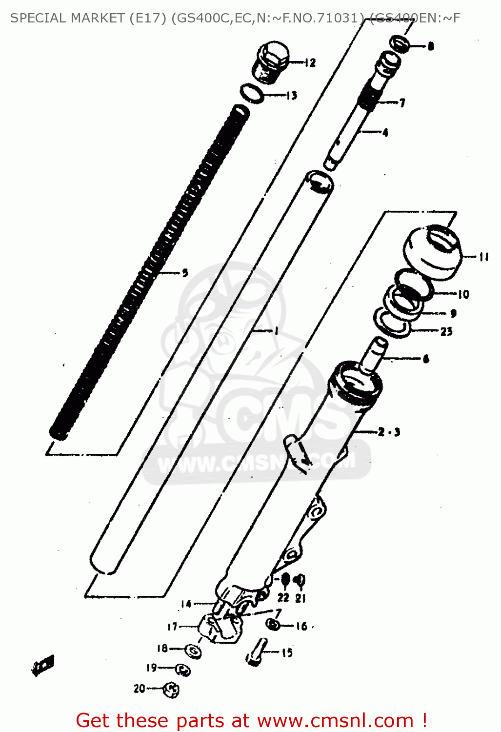 SPECIAL MARKET (E17) (GS400C,EC,N:~F.NO.71031) (GS400EN:~F GS400E 1979 (N) (E01 E02 E04 E17 E18 E21 E22 E24 E25 E30 E34 E39