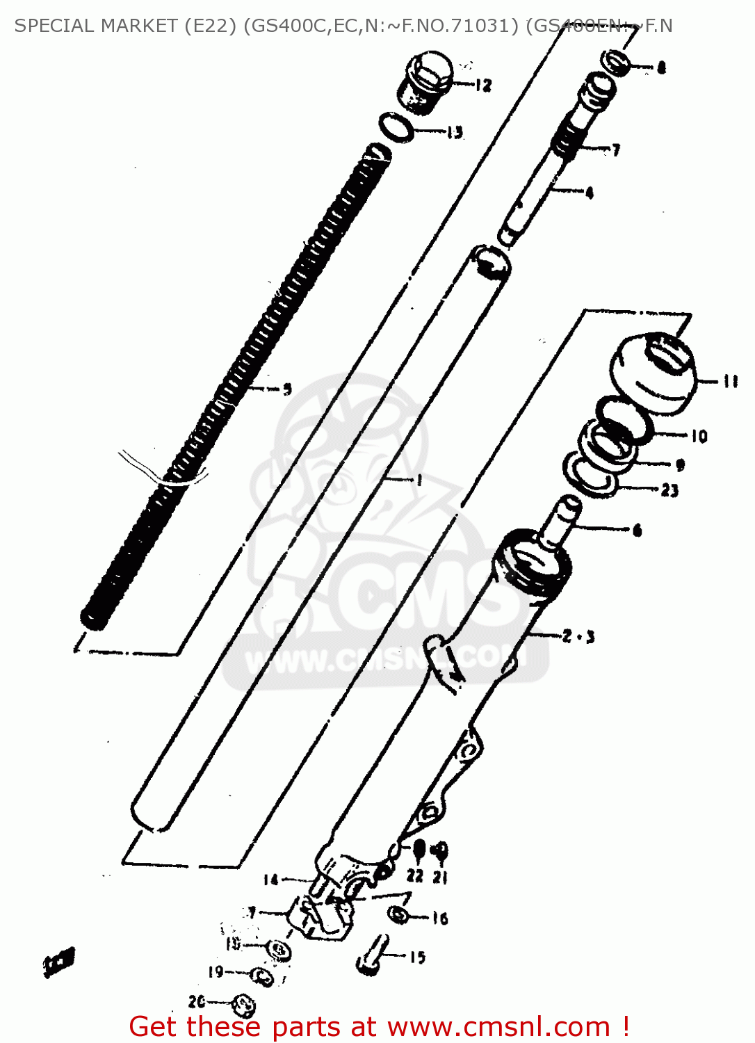 SPECIAL MARKET (E22) (GS400C,EC,N:~F.NO.71031) (GS400EN:~F.N GS400E 1979 (N) (E01 E02 E04 E17 E18 E21 E22 E24 E25 E30 E34 E39