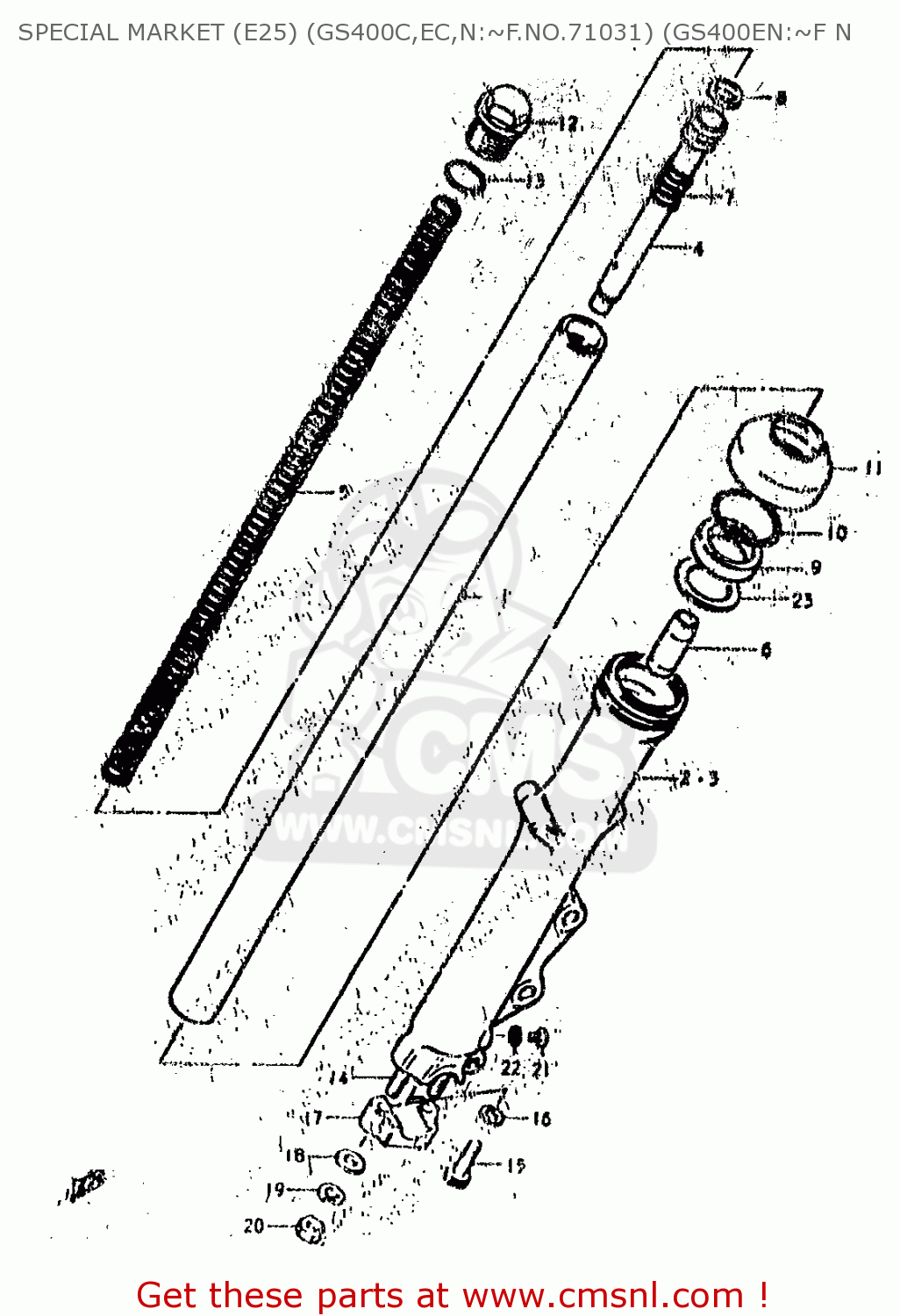 SPECIAL MARKET (E25) (GS400C,EC,N:~F.NO.71031) (GS400EN:~F N GS400E 1979 (N) (E01 E02 E04 E17 E18 E21 E22 E24 E25 E30 E34 E39